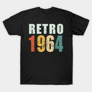 57th Birthday Gifts Year Old - Retro 1964 T-Shirt T-Shirt